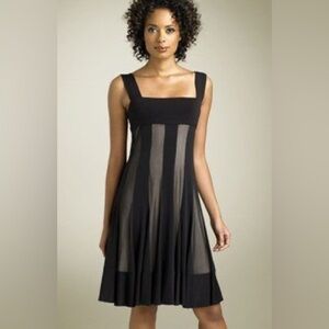 Maggy London Women’s Square Neck Fit & Flare Midi Dress Black Size 6